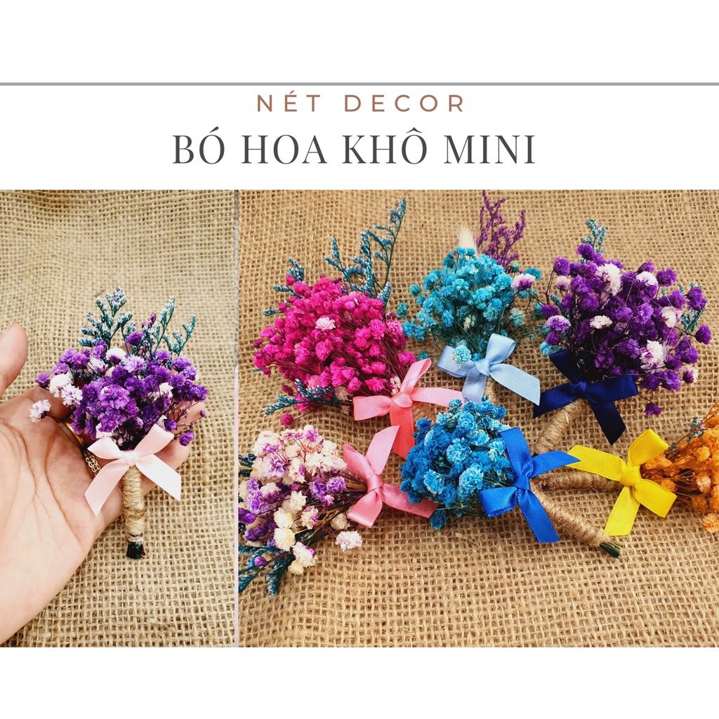🍁Bó hoa Baby khô mini xinh xắn🍁 Hoa khô quà tặng handmade🍁