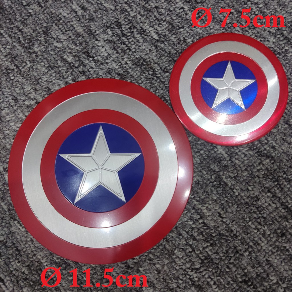 Tem nhôm dán xe tròn 11.5cm hình Captain - Hydra - SHIELD - Umbrella