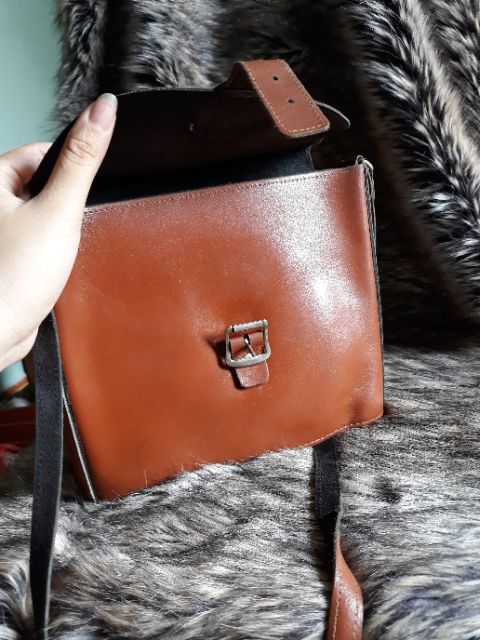 Túi da miếng đeo chéo