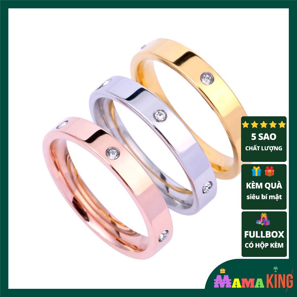 NHẪN TRƠN UNISEX 02 TITAN BỀN KHÔNG HAN GỈ KHÔNG BAY MÀU BỀN BỈ TRỌN ĐỜI BY MAMA KING