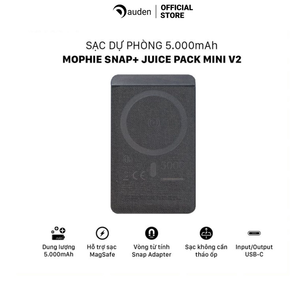 Sạc dự phòng Mophie Snap+ 5,000mAh Hàng chính hãng