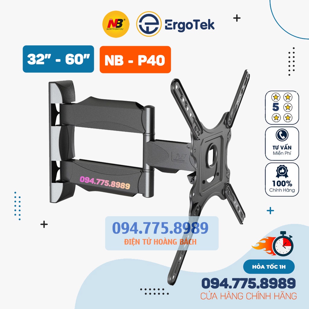 Giá Treo Tivi NB P40 - Giá Treo Tv Xoay Đa Năng 32 - 43 - 50 - 55 - 60 inch - [ Cao cấp hơn NB P4 ]