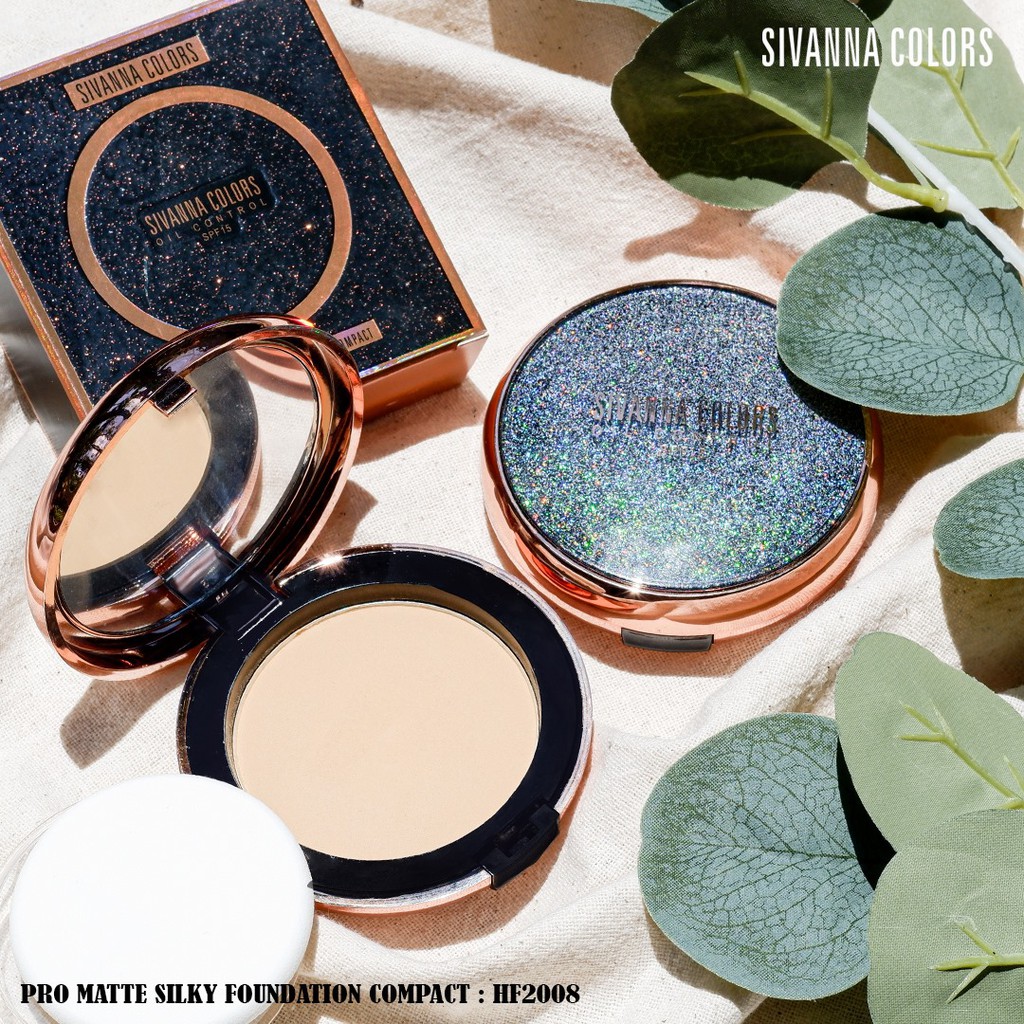 (Auth Thái) Phấn Nền Kiềm Dầu Chống Nắng Sivanna  Sivanna Pro Matte Silky Compact Foundation  HF2008