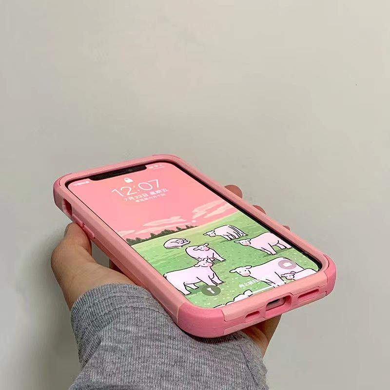 Ốp Điện Thoại Cứng Chống Rơi Chống Sốc 3 Trong 1 Cho iPhone 13 Pro Max 14 12 11 Pro Max Mini XS XR X 8 7 Plus + SE 2020