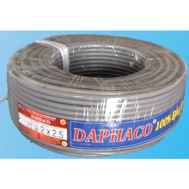 Dây điện đôi mềm bọc 2 lớp DAPHACO, dây FA tiết diện 2x1.0 ; 2x1.5 và 2x2.5
