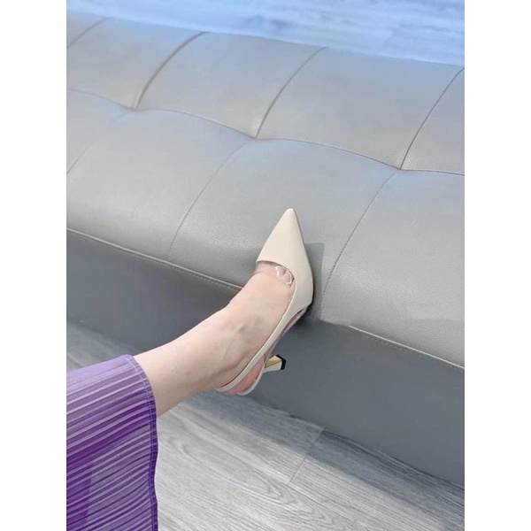 Giày cao gót nữ/ giày công sở  dáng chun sau sang chảnh che khuyết điểm Pun Shoes gót nhọn cao 7cm.