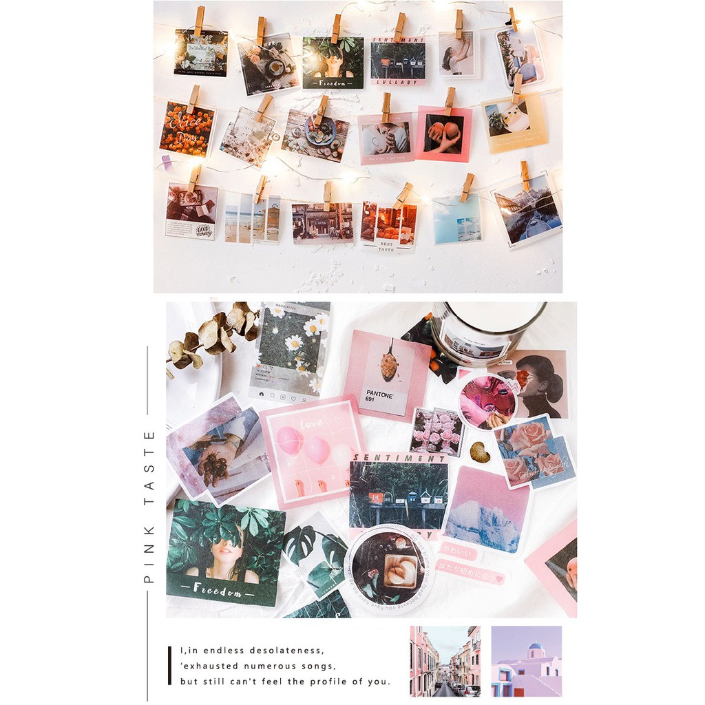 Set 40 washi sticker instagram trang trí planner, bullet journal