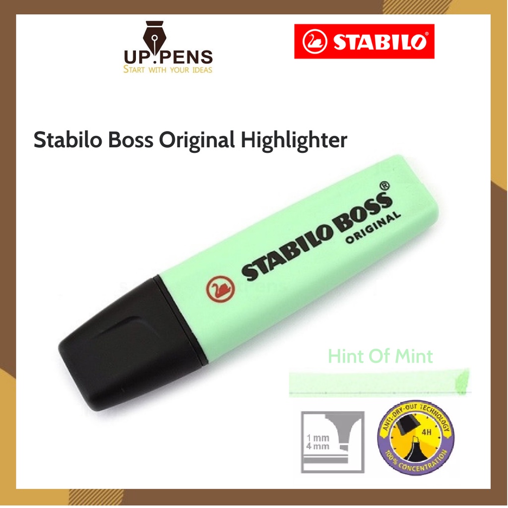 Bút dạ quang Stabilo Boss Original Highlighter – Màu xanh lá pastel (Hint of Mint)