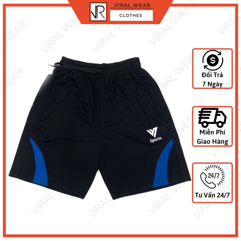 Quần Short Nam Thể Thao Co Dãn 4 Chiều Viral Wear Chất Liệu Poly Thoáng Mát