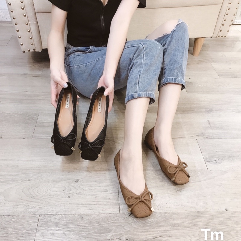 Giày bệt nơ meibaiyi fullbox