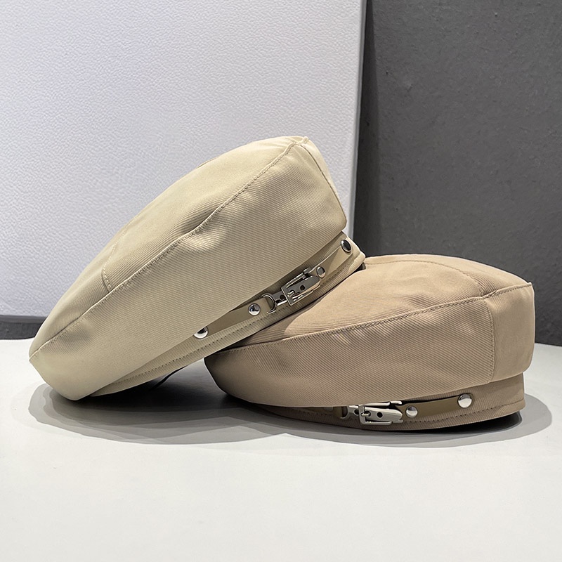 (Hàng Có Sẵn) Mũ Beret Nhật Bản Ngọt Ngào Dễ Phối Đồ Có Khóa Kim Loại Phong Cách Retro Xuân Thu Cho Nữ