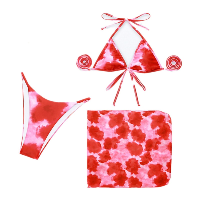 Bộ bikini 3 món họa tiết hoa quyến rũ cho nữ