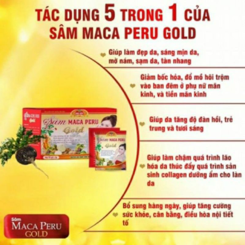 combo 5 hộp sâm maca peru gold