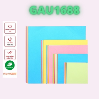 Tệp 100 giấy Gấp Origami 10 màu, Giấy Thủ Công, Gấp Hạc Hoa | Handmade GAU1688