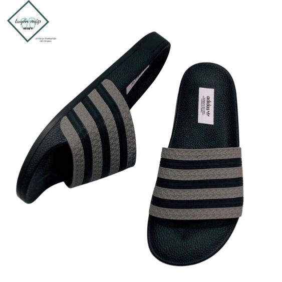 DÉP NAM dép quai ngang CAO CẤP DÉP ADIDAS 3 SỌC NGANG HÀNG CHUẨN 2022