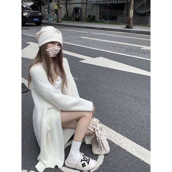 ÁO KHOÁC CARDIGAN LEN TRƠN DÁNG DÀI
