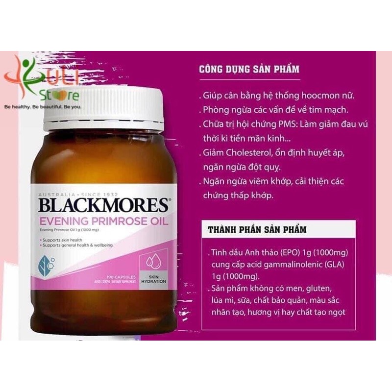 Tinh dầu hoa anh thảo Blackmores Evening Primrose Oil | BigBuy360 - bigbuy360.vn