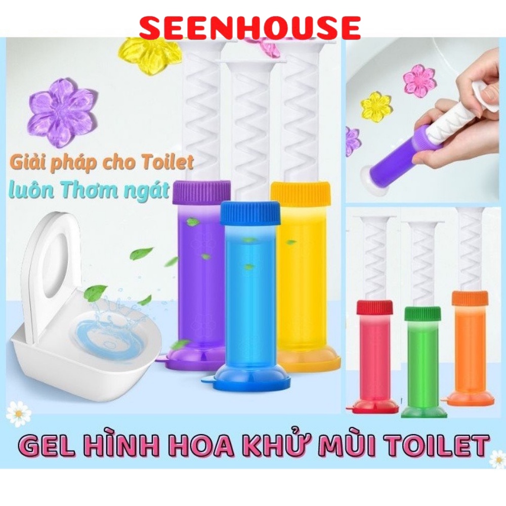 Gel khử mùi bồn cầu, gel tẩy thơm toilet nhà vệ sinh với 7 mùi thơm tự