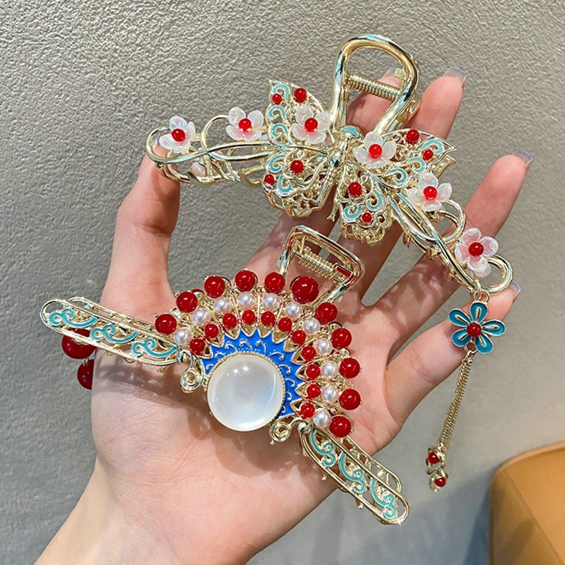 Kẹp Tóc Hoa Hồng Đính Đá / Ngọc Trai Giả Bằng Hợp Kim Thời Trang Cho Nữ