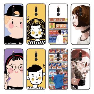 Ốp điện thoại TPU dẻo in hình cặp đôi hoạt hình cho Xiaomi Redmi 8 / 8A / Note 8 Pro / Mi 9 Pro 5G