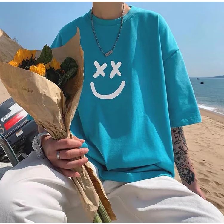 Áo thun tay lỡ form rộng nam nữ unisex oversize ×‿× N98