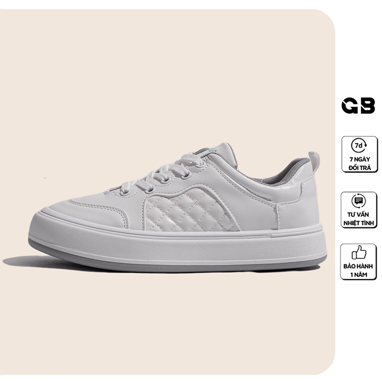 Giày Sneaker Nữ Trắng Đế Cao 3 cm giayBOM B1637