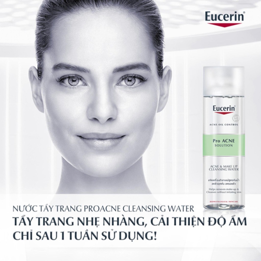 Combo Eucerin Nước Tẩy Trang Cho Da Mụn 200ml + Tinh Chất Làm Giảm Mụn 40ml