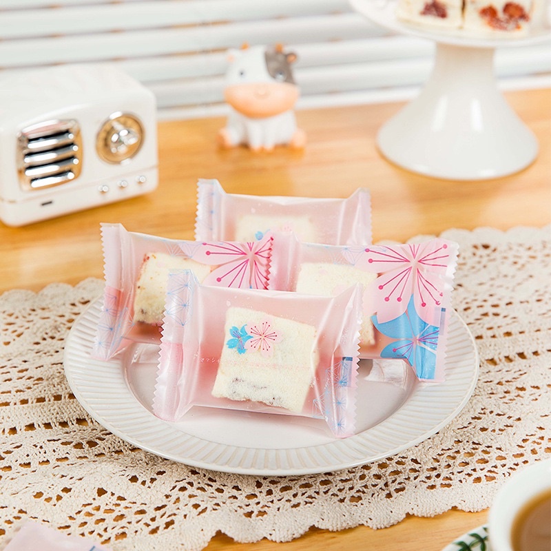 Set 50 túi hàn miệng hoa anh đào size 7 x 10 cm