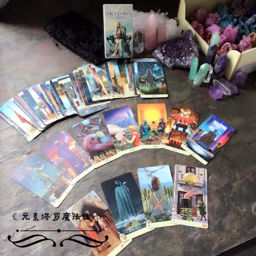 Bộ bài tarot Viceversa hai mặt phiên bản Tiếng Anh tiện lợi dành cho dự báo tương lai  bìa