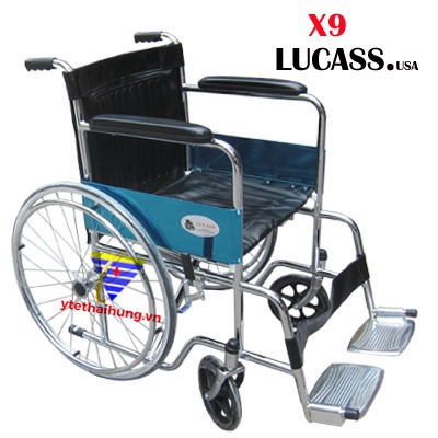 Xe lăn tiêu chuẩn Lucass X9 Xe lăn tay - Hàng Chính Hãng
