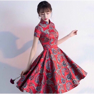 Đầm xoè 3D phượng hoàng lửa