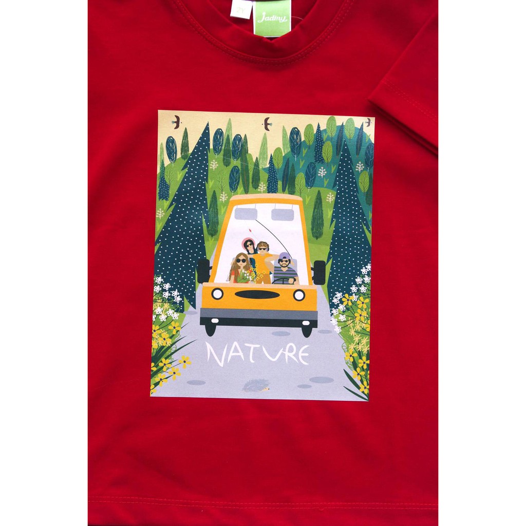 Áo thun cho bé trai và bé gái Jadiny thun cotton 4 chiều in decal tuyệt đẹp