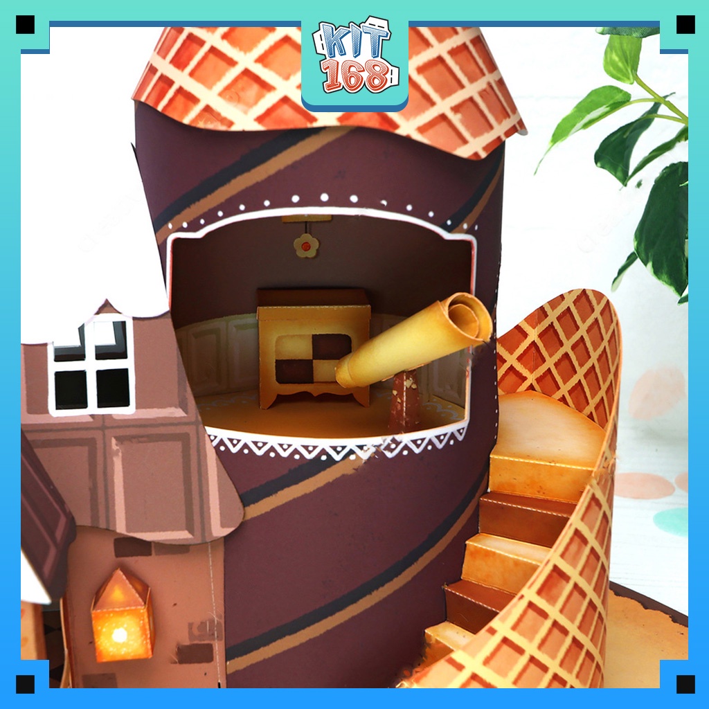 Mô hình giấy kiến trúc Ngôi nhà bánh kẹo