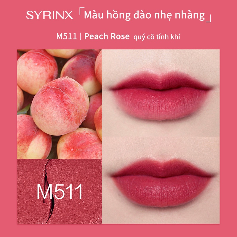 Son lì SYRINX kết cấu nhung mịn lên màu lâu trôi không dễ phai màu son nữ sinh 3g