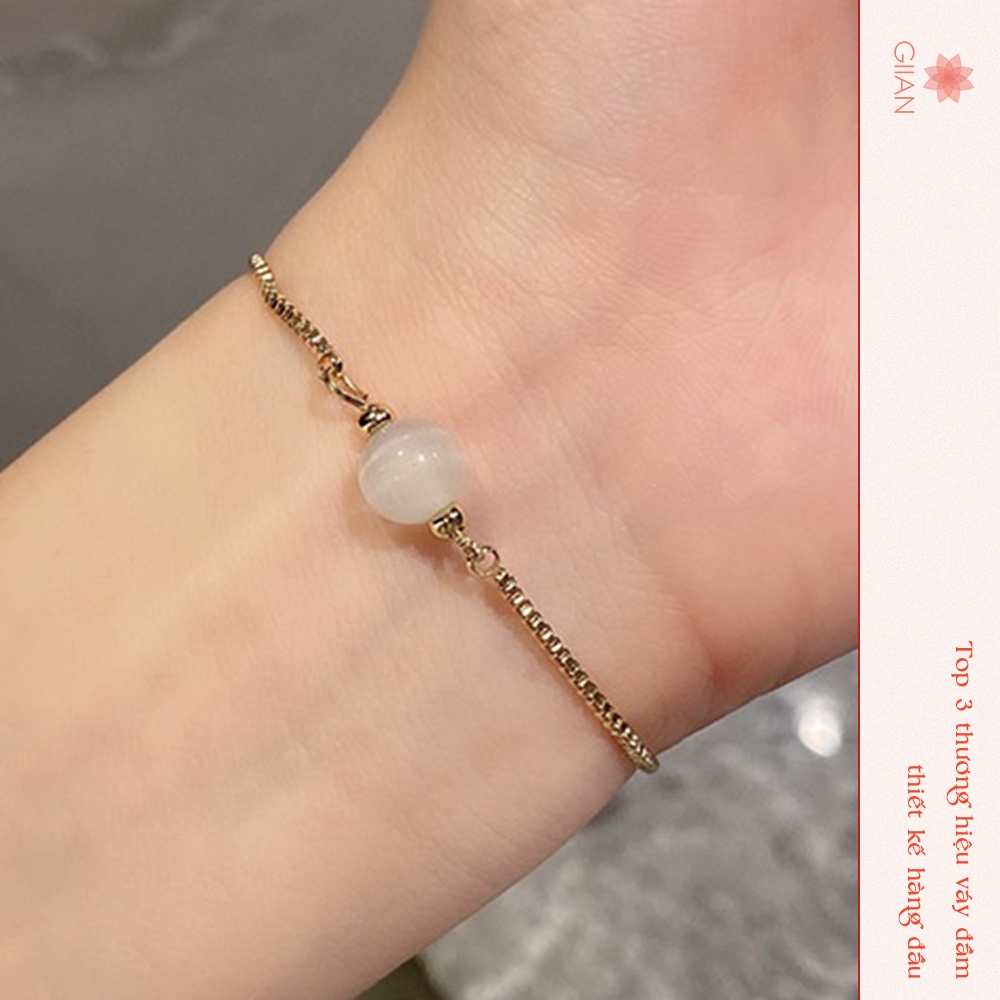 Vòng tay mạ vàng đính hạt, có thể điều chỉnh kích thước - GIIAN - PK-VT-01