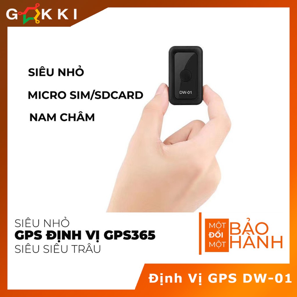 Thiết bị định vị ô tô, xe máy không dây GPS siêu nhỏ, pin trâu, có ghi âm, gọi điện, cảnh báo DW-01