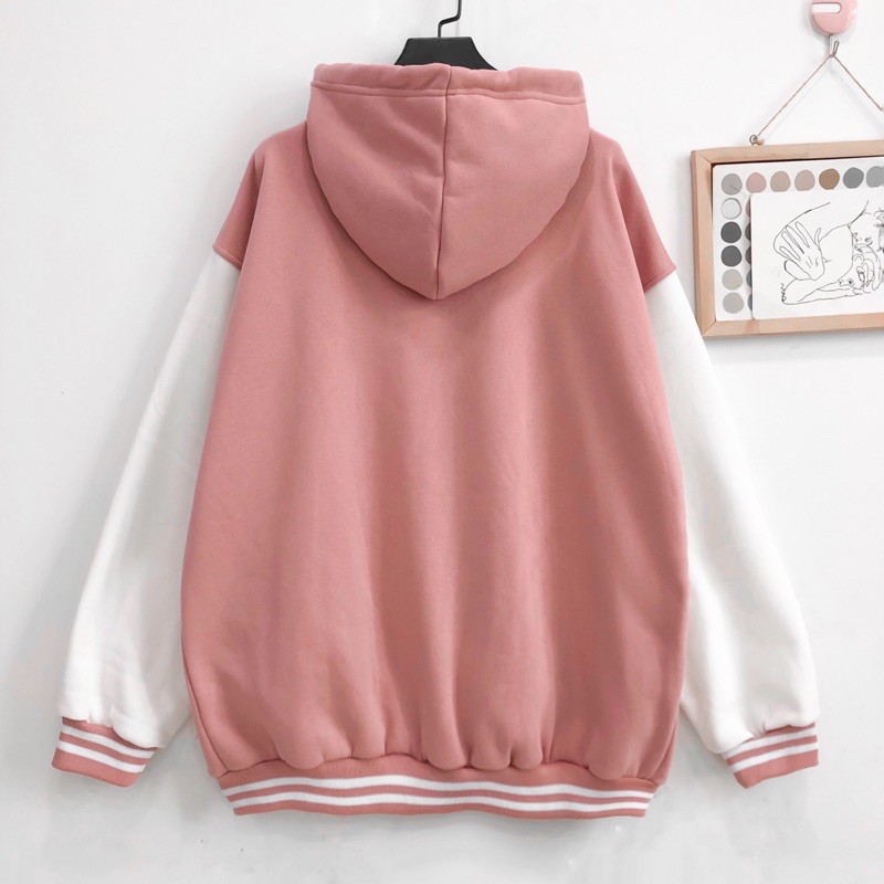 [Mã WASTMAY giảm 15% tối đa 30K đơn 150K] Áo khoác form rộng phối nón BOMBER SPRING ulzzang (ẢNH THẬT) | BigBuy360 - bigbuy360.vn