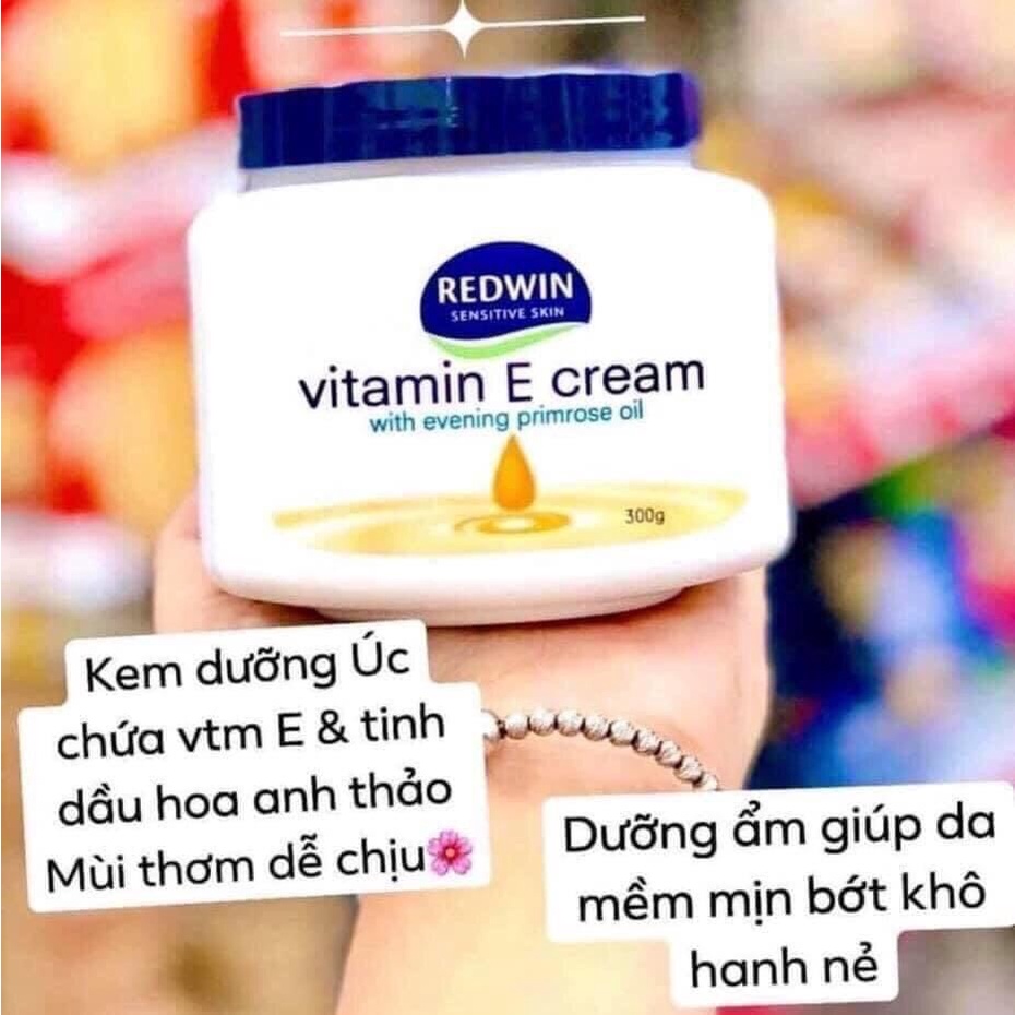 Kem dưỡng da Úc Redwin Vitamin E chống khô nứt nẻ mùa đông và làm trắng mịn da