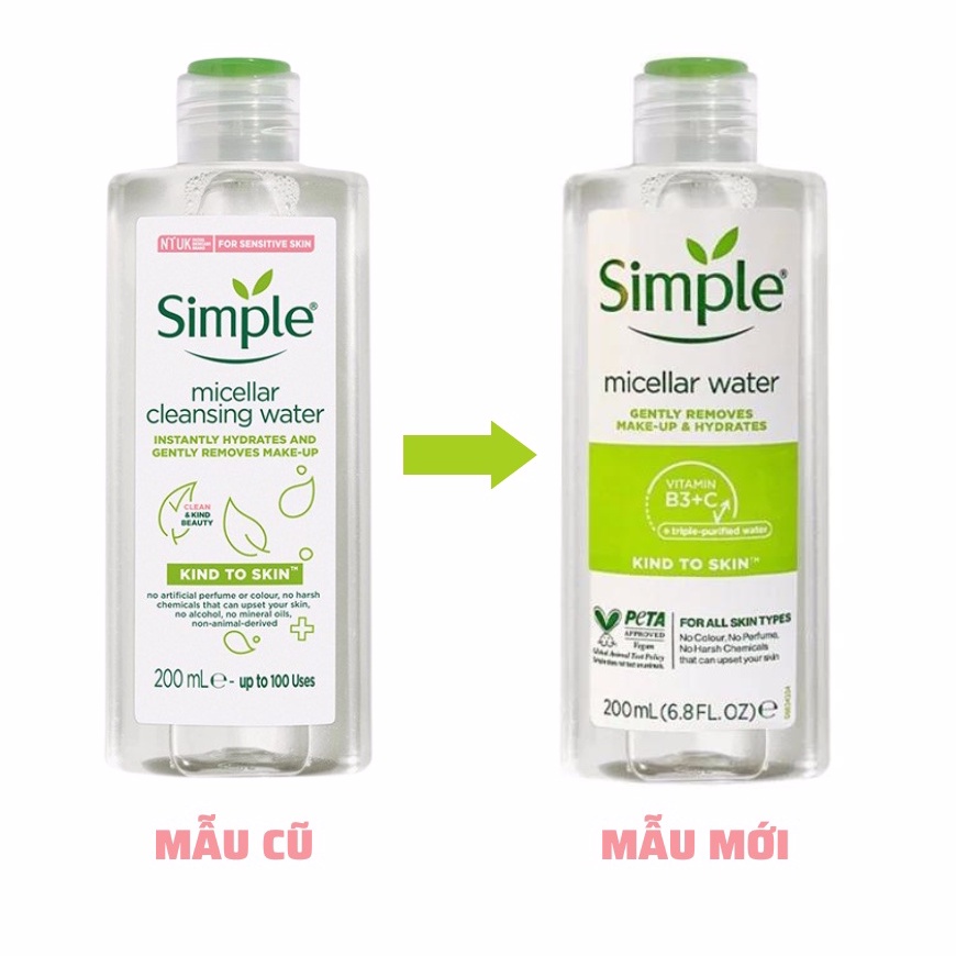 Nước Tẩy Trang Simple Micellar Cleansing Water 200ml