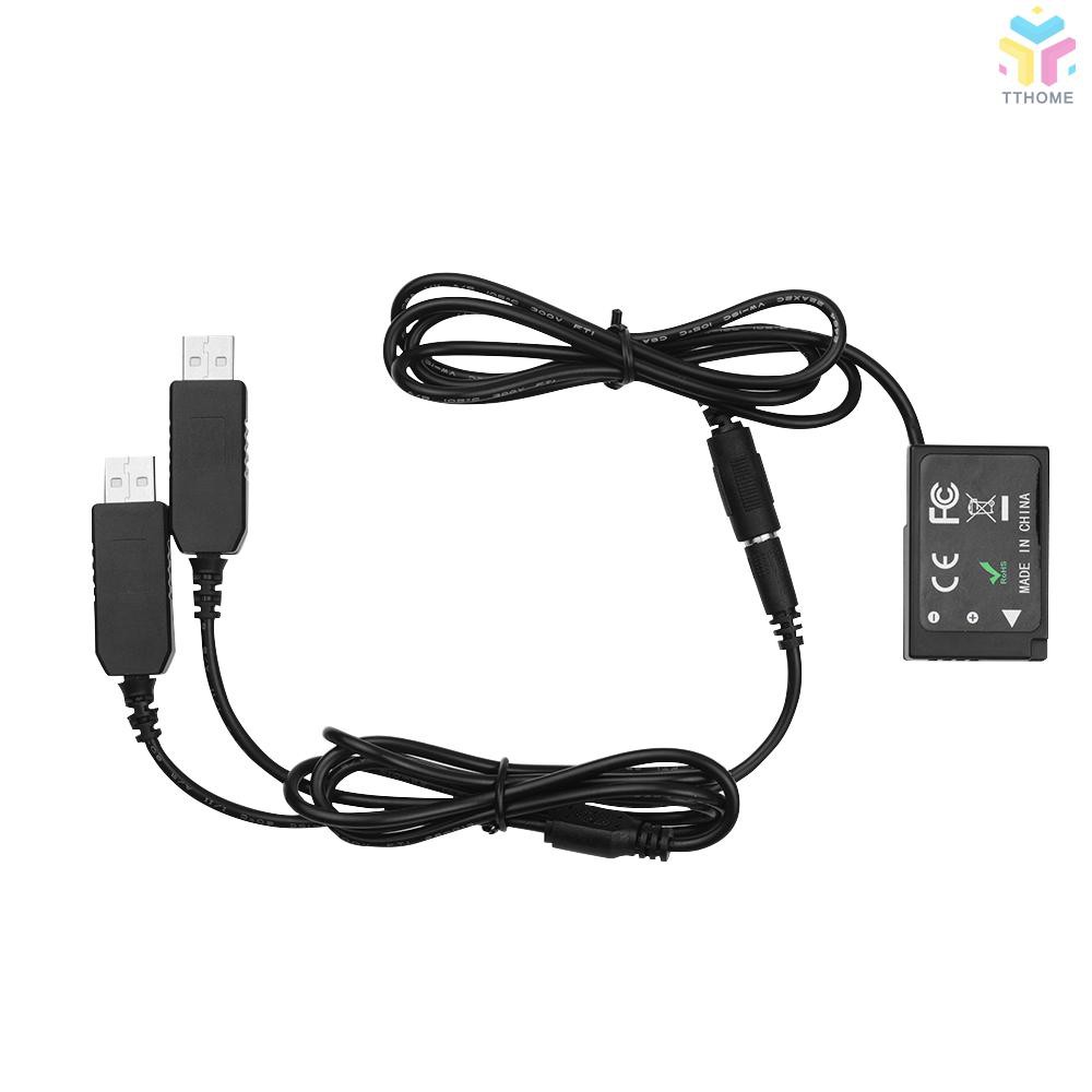 Thiết bị chuyển đổi pin giả DC Andoer hai cổng USB thay thế DR-E17 cho máy ảnh Canon 77D 200D 750D 760D 800D