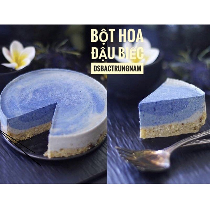 Gói 1 Kg Bột Hoa Đậu Biếc có giấy VSATTP và ĐKKD nguyên chất thiên nhiên 100%