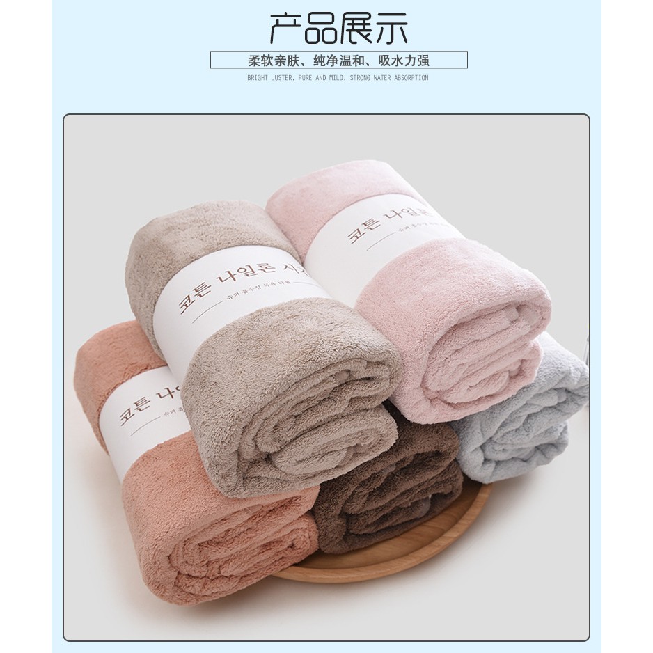 Khăn tắm bông cao cấp xuất Hàn 70x140cm - LOẠI DÀY NHẤT - CHUẨN NHẤT