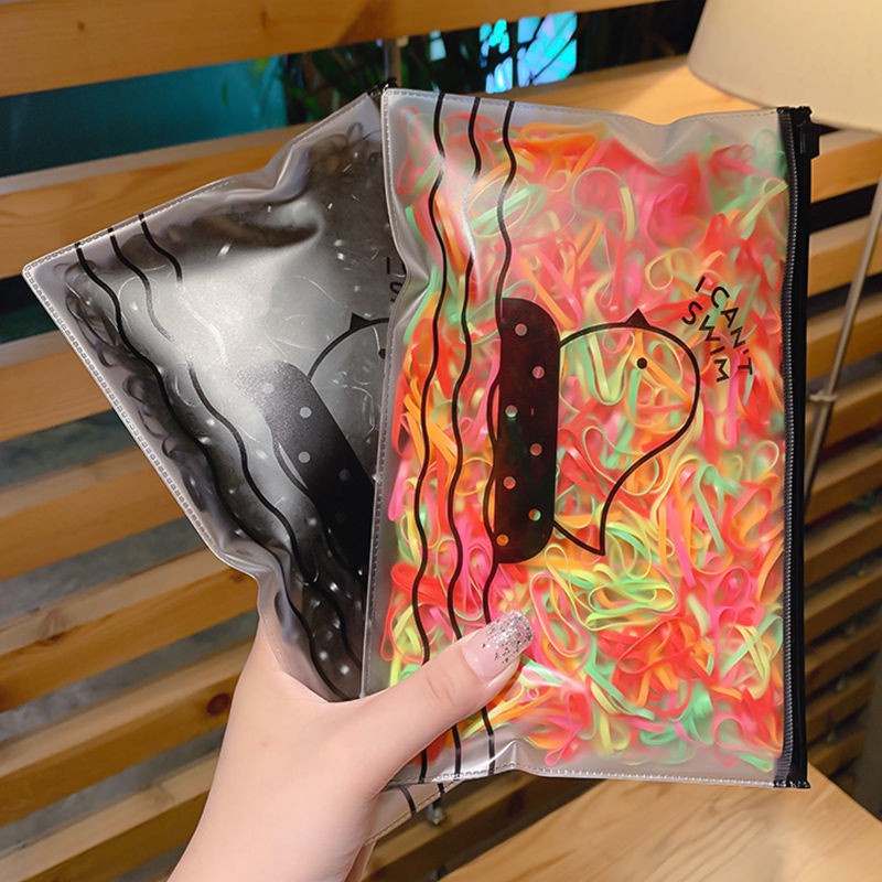 Set 1000 dây thun cột tóc dùng 1 lần nhiều màu sắc