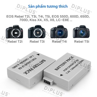 Pin canon LP-E8, pin máy ảnh canon 550D 600D 650D 700D lpe8