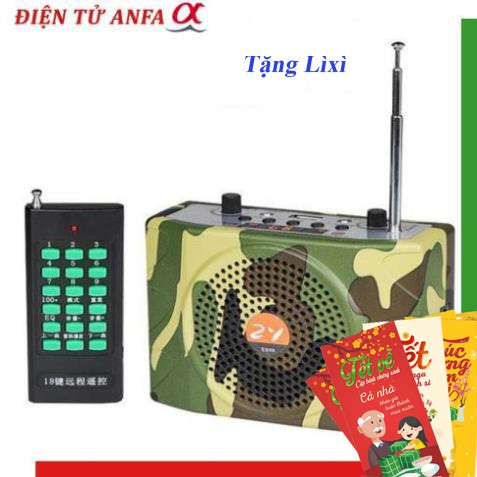 Máy trợ giảng E-898, nghe đài radio FM, Loa nghe nhac bẫy chim điều khiển từ xa, Bh 6 tháng