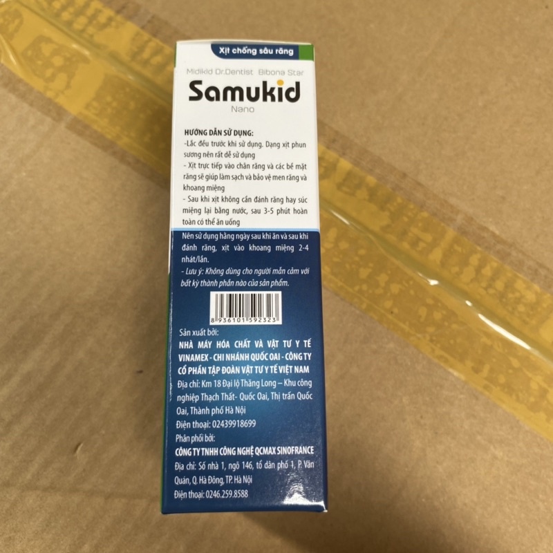 Lọ 30ml Xịt chống sâu răng Midikid DR.dentist Bibona Star SAMUKID NANO chăm sóc răng midkid bảo vệ răng bé [ Ramukid ]