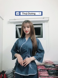 Đồ lam cột xéo ( hình thật shop chụp )
