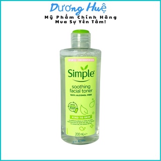 Nước Hoa Hồng Soothing Facial Toner Simple cân bằng ẩm cho da 200ml (Chính Hãng)
