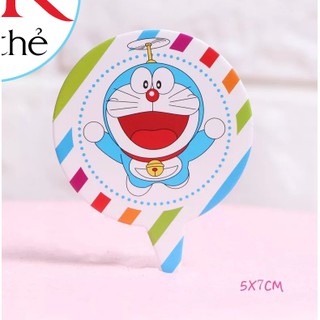 Set 50 thẻ giấy Doremon trang trí bánh kem