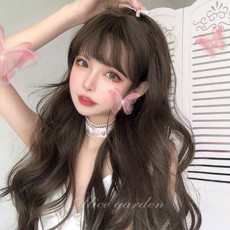 Wig/tóc giả teen/lolita/cosplay sóng lơi màu nâu đen BHT011 xinh xắn